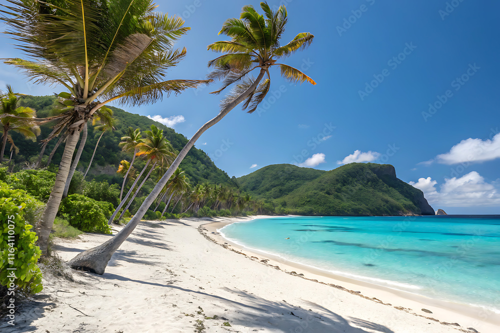 palm beach in tropical paradise