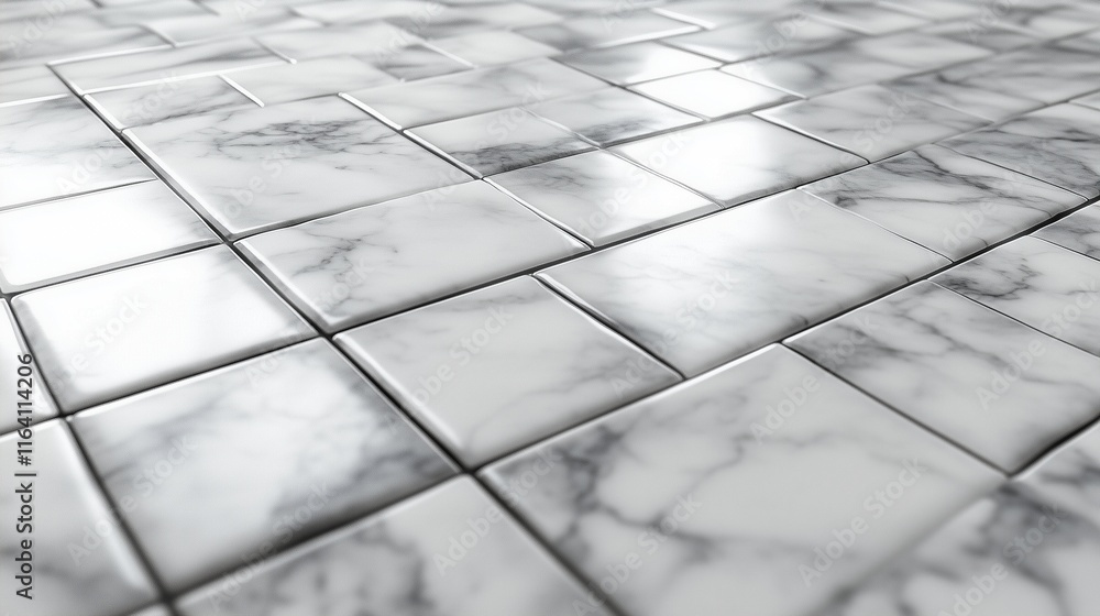 White marble tiles with gray veining, perfectly aligned on a smooth surface. White marble tiles with gray veining, perfectly aligned on a smooth surface.