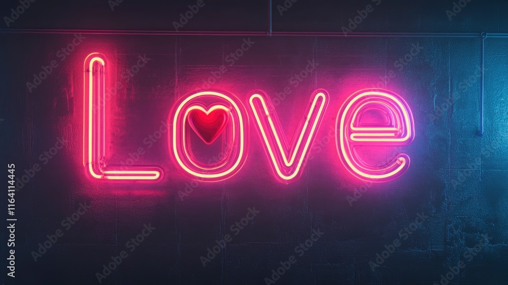 Neon sign, the word Neon sign, the word
