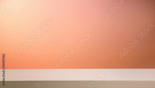 Peachy Minimalist Background: A Clean and Simple Studio Product Display
