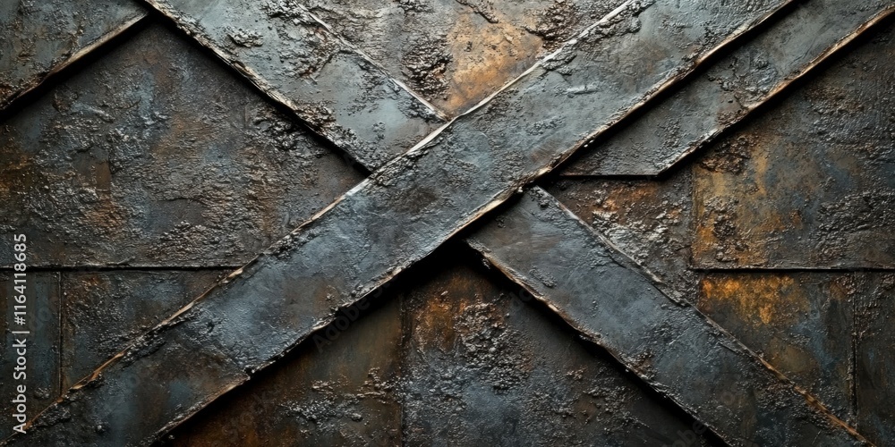 A textured metallic surface with intersecting patterns, evoking an industrial aesthetic. A textured metallic surface with intersecting patterns, evoking an industrial aesthetic.