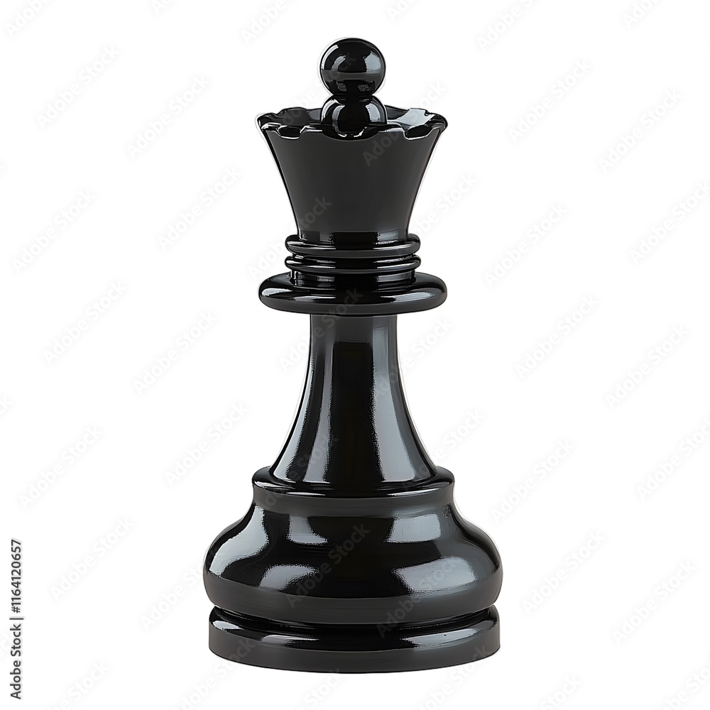 black Chess piece isolated on transparent background Generative Ai. black Chess piece isolated on transparent background Generative Ai.