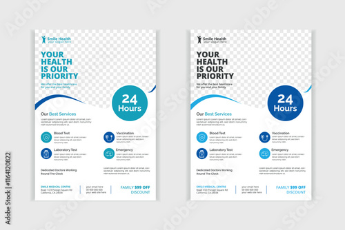 Professional creative medical flyer template