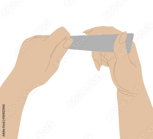 Hand gesture mockup opening cream. Female hands, human hands flat vector illustration set.