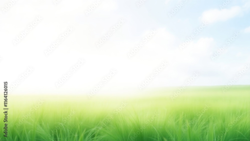 Soft-focused grassy field under a bright blue sky with clouds, ideal for fresh, airy, and eco-themed designs or serene backgrounds. Soft-focused grassy field under a bright blue sky with clouds, ideal for fresh, airy, and eco-themed designs or serene backgrounds.