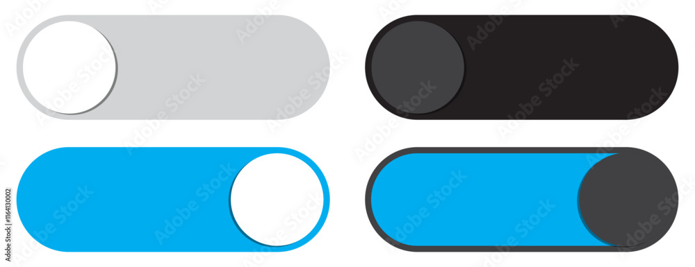 On and Off switch toggle icon, vector illustration