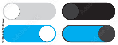 On and Off switch toggle icon, vector illustration