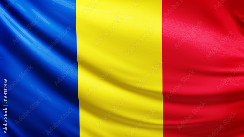 Romania flag picture, close-up shot of symbol of romanian nation, europe, animated flag background photo, 3D photo of a flag, national symbol of the people, patriotism, full screen Romania flag picture, close-up shot of symbol of romanian nation, europe, animated flag background photo, 3D photo of a flag, national symbol of the people, patriotism, full screen
