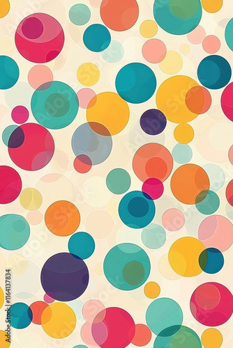 Colorful overlapping circles create vibrant geometric pattern
