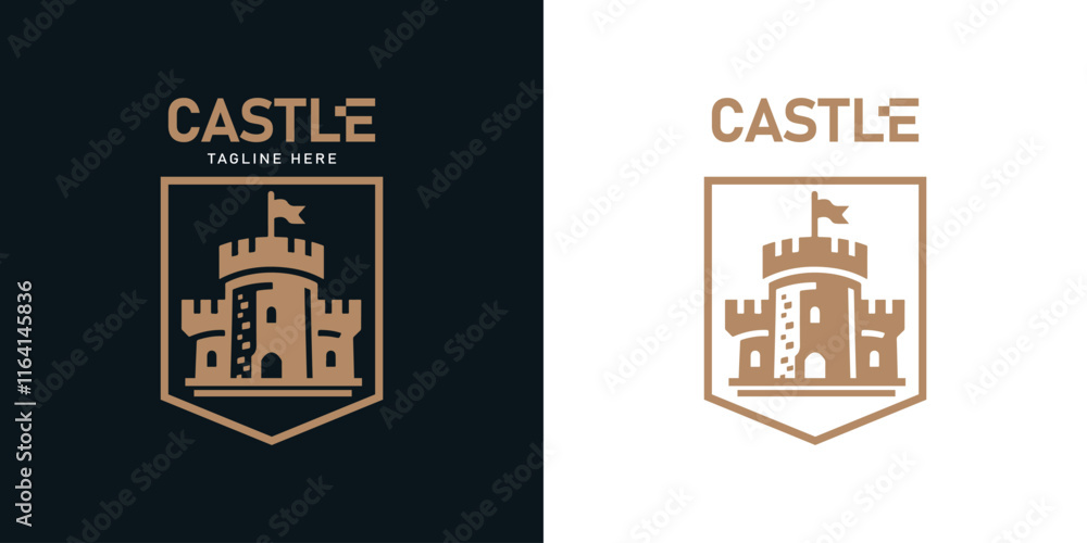 castle logo design inspiration with template creative concept castle logo design inspiration with template creative concept