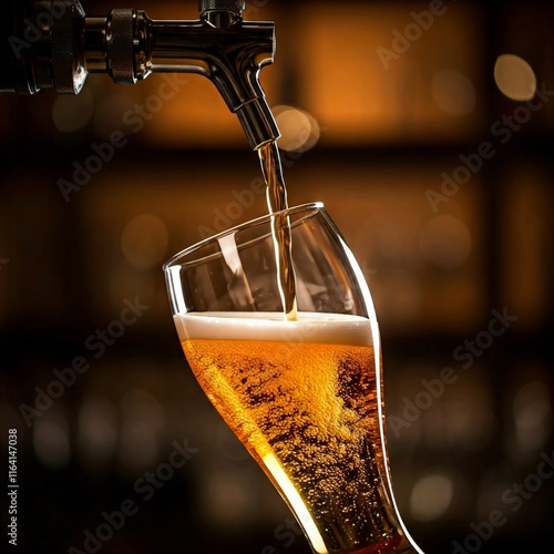 Frisch gezapftes Bier in Gaststätte