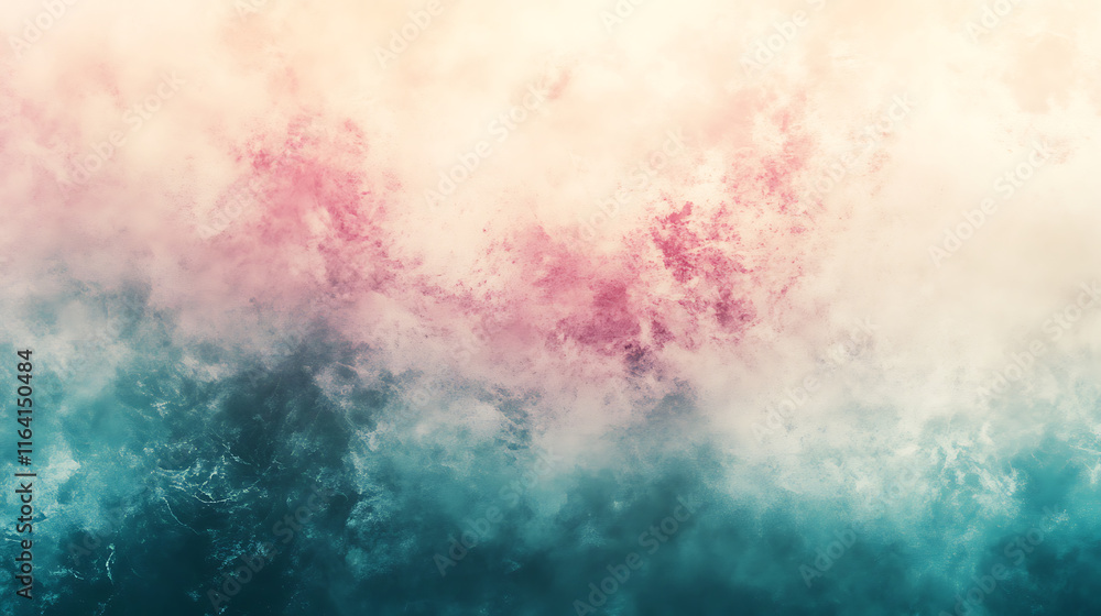 Fototapeta premium Dreamlike Pastel Sky: A Watercolor-esque Abstract Landscape