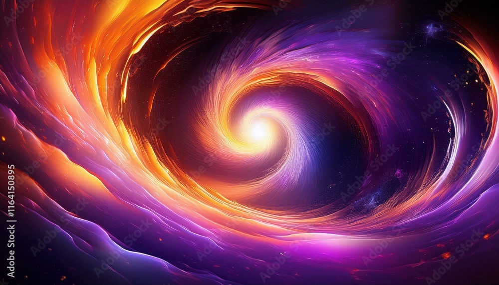 A cosmic swirl of vibrant light, blending deep purple and bright orange into a mesmerizing view. A cosmic swirl of vibrant light, blending deep purple and bright orange into a mesmerizing view.