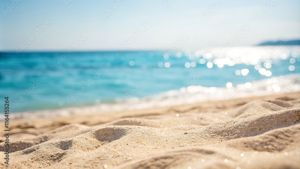 Beach Summer Defocused Background With Glittering Of Sunlights Beach Summer Defocused Background With Glittering Of Sunlights