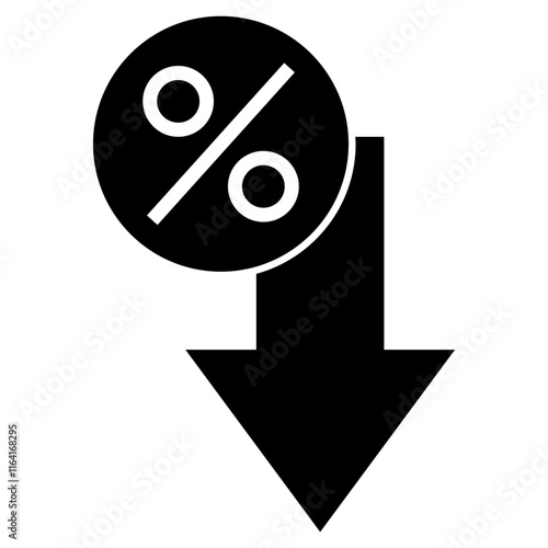percentage down icon