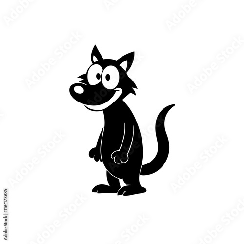 Tasmanian Devil cartoon vector silhouette