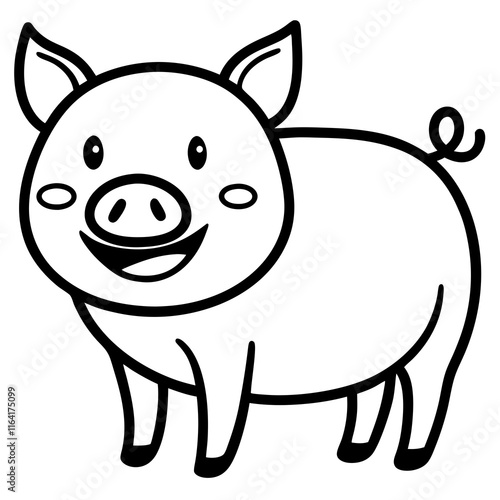 pig with a smile