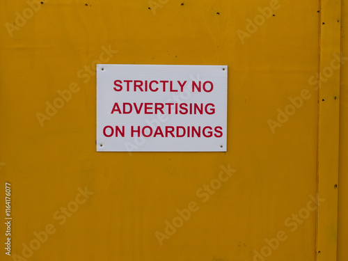 No advertising on hoardings sign photo