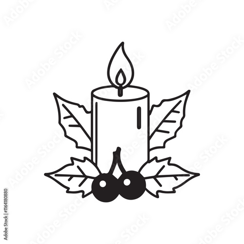 Candelabras Day vector silhouette illustration