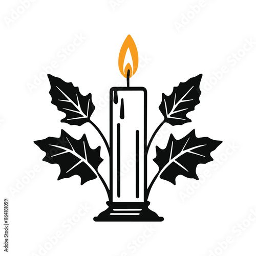 Candelabras Day vector silhouette illustration