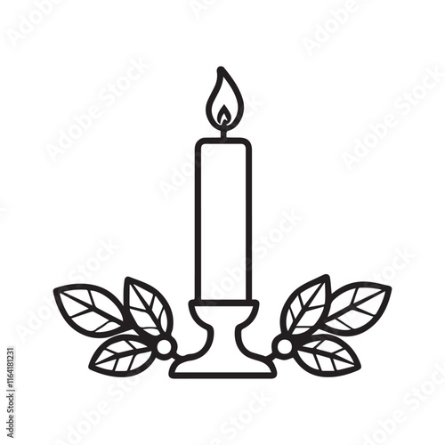 Candelabras Day vector silhouette illustration