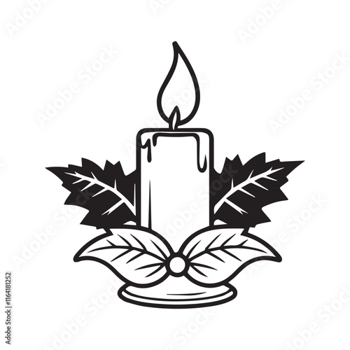 Candelabras Day vector silhouette illustration