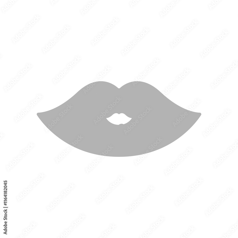lips icon on white background, female lips, vector illustration lips icon on white background, female lips, vector illustration