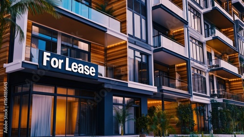 Modern apartment building with 