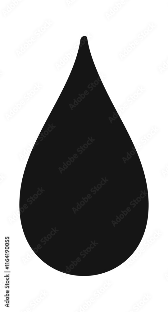 Water droplet black doodle element Water droplet black doodle element