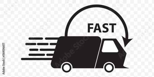 Truck, Fast Delivery, Delivery Truck Icon. eps 10.