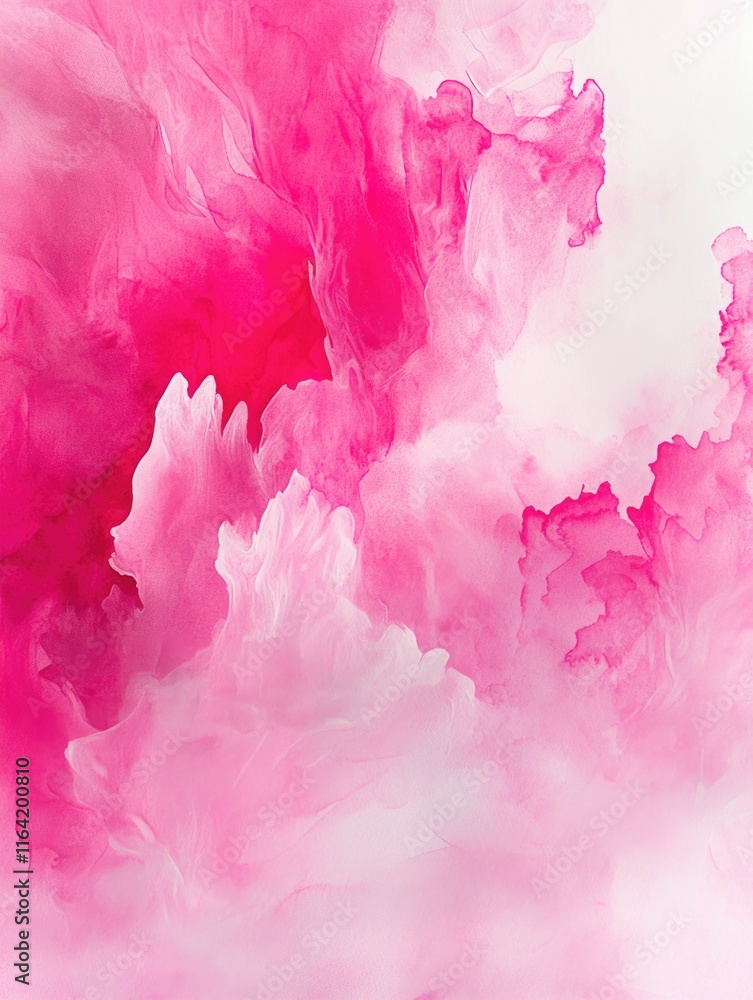 Fototapeta premium Pink White Painting Close Up