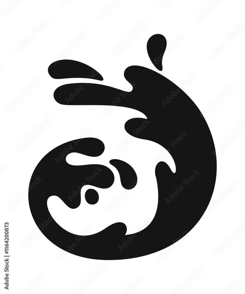 Swirling water flowing liquid doodle Swirling water flowing liquid doodle