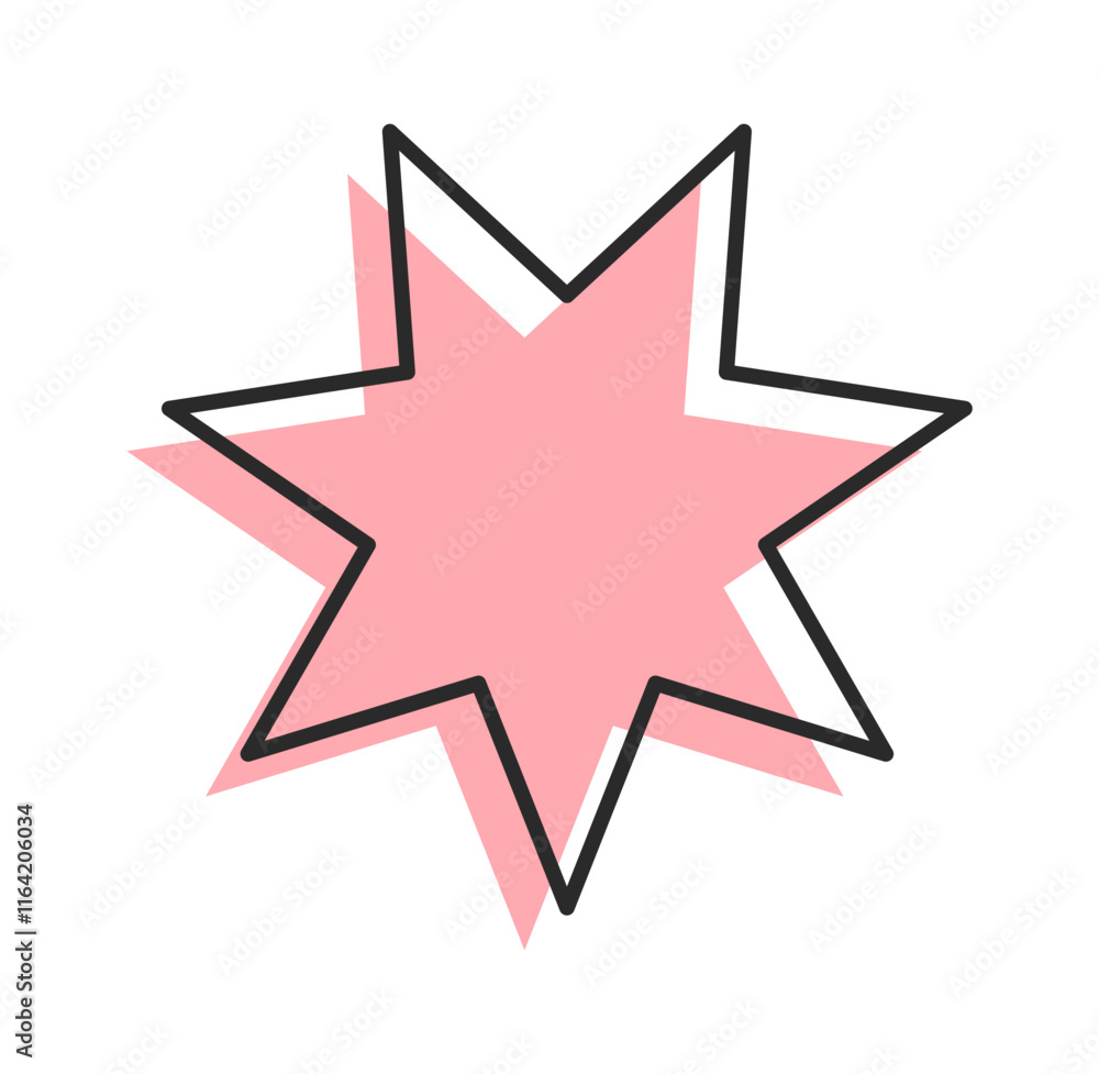 Star shape groovy minimal element Star shape groovy minimal element