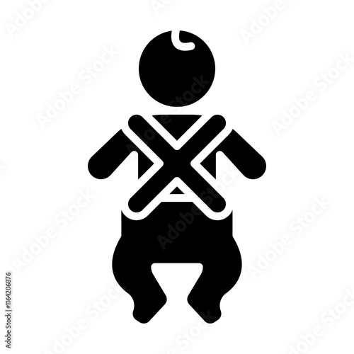 Seat Belt Vector Glyph Icon Design