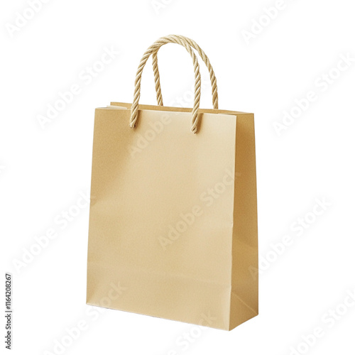 Minimalist Craft Paper Shopping Bag with Twisted Handles photo