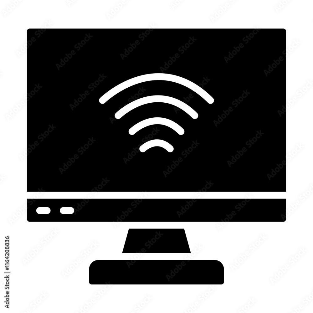 Internet Connection Vector Glyph Icon Design Internet Connection Vector Glyph Icon Design