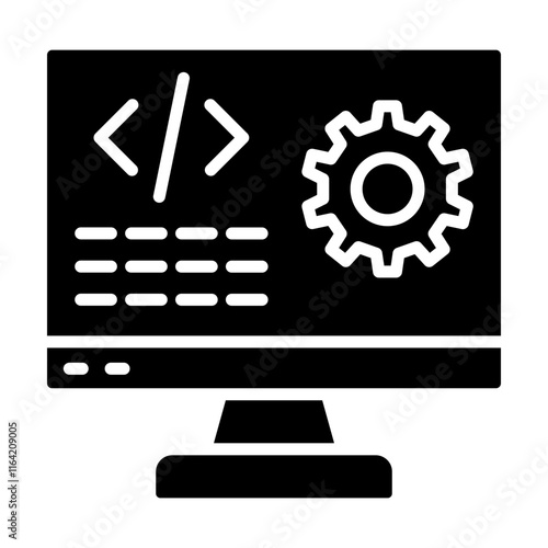 Program Vector Glyph Icon Design