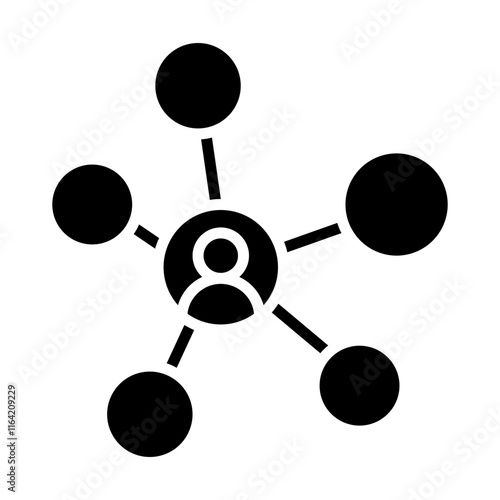 Networking Vector Glyph Icon Design