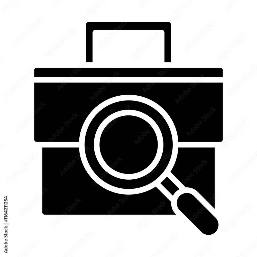 Suitcase Vector Glyph Icon Design Suitcase Vector Glyph Icon Design