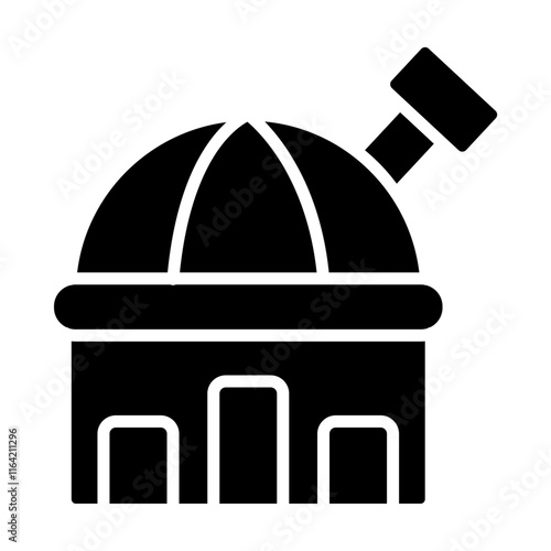 Observatory Vector Glyph Icon Design