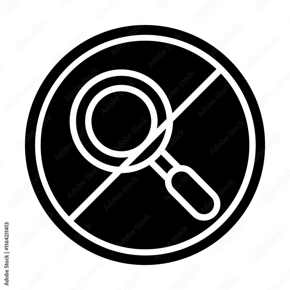 Prohibited Vector Glyph Icon Design