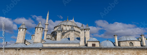 A beautiful view of the Nuruosmaniye Camii, the mosque near the Grand Bazaar in Istanbul, Turkey photo