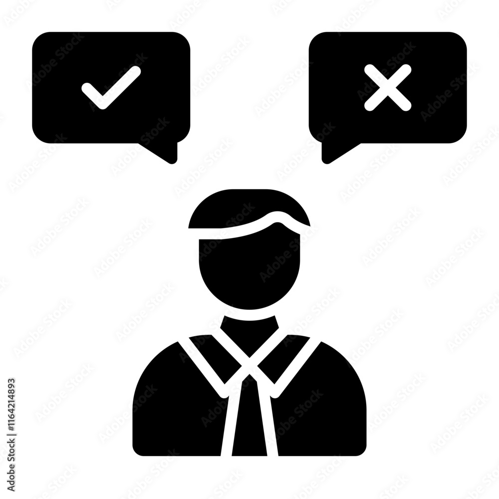 Dscision Making Vector Glyph Icon Design Dscision Making Vector Glyph Icon Design