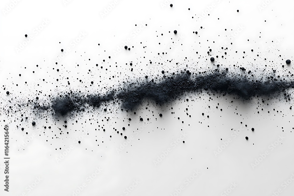 Fototapeta premium Abstract Black Ink Splashes on White Background