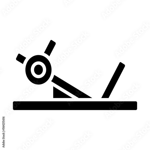 Leg Press Vector Glyph Icon Design