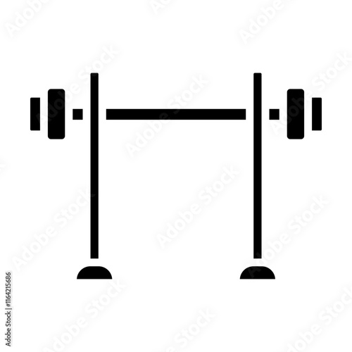 Deadlifts Vector Glyph Icon Design