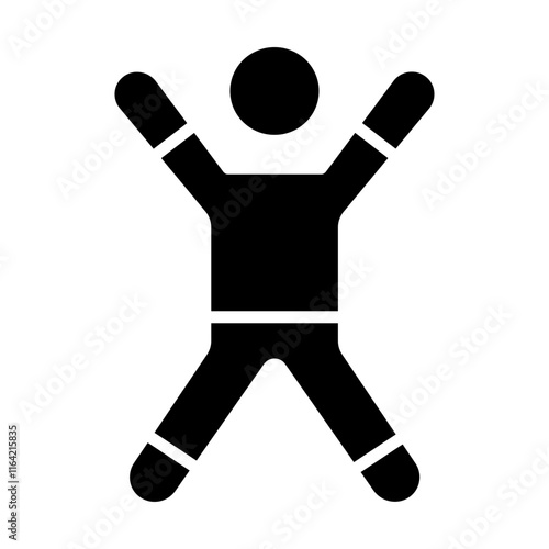 Aerobics Vector Glyph Icon Design