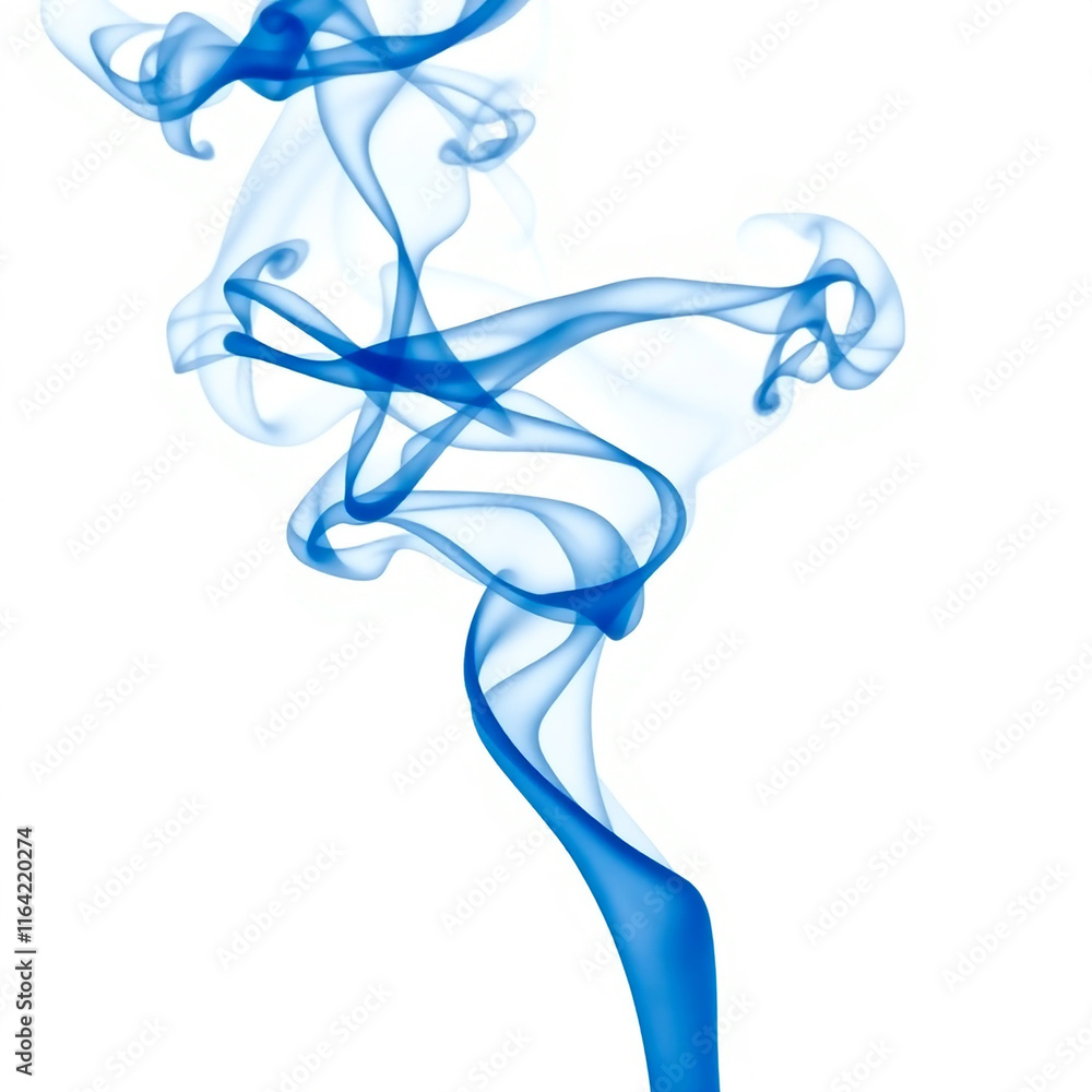 Abstract Blue Smoke Swirls Abstract Blue Smoke Swirls