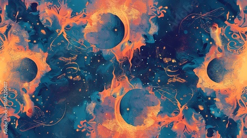 celestial seamless pattern wallpaper