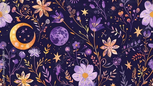 celestial seamless pattern wallpaper